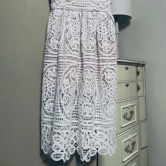 Boston Proper White Crochet Maxi Dress - Picture 5 of 6